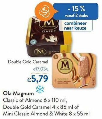 OKay Ola magnum double gold caramel aanbieding