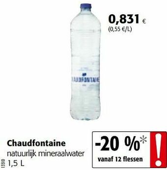 Colruyt Chaudfontaine natuurlijk mineraalwater aanbieding