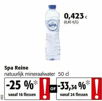 Colruyt Spa reine natuurlijk mineraalwater aanbieding