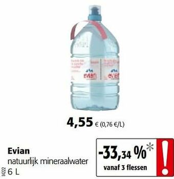 Colruyt Evian natuurlijk mineraalwater aanbieding