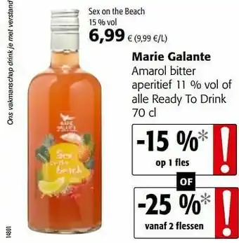 Marie galante amarol bitter aperitief 11 % vol of alle ready to drink