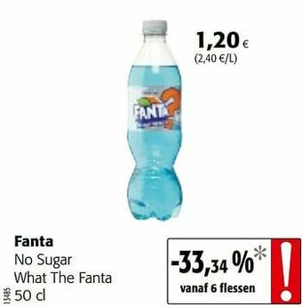 Colruyt Fanta no sugar what the fanta aanbieding