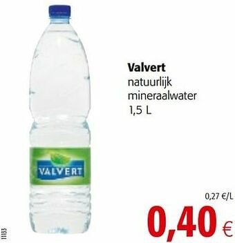 Colruyt Valvert natuurlijk mineraalwater aanbieding