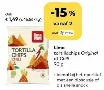 Bio Planet Lima tortillachips chili aanbieding