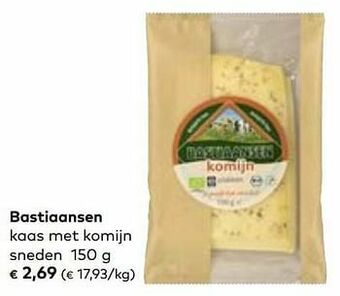 Bio Planet Bastiaansen kaas met komijn sneden aanbieding
