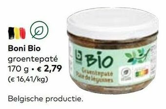 Bio Planet Boni bio groentepaté aanbieding