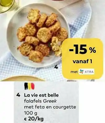 Bio Planet La vie est belle falafels greek met feta en courgette aanbieding