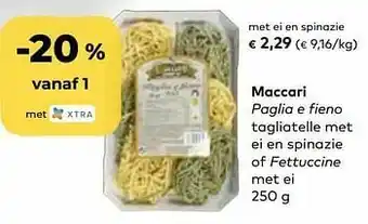 Bio Planet Maccari met ei en spinazie aanbieding