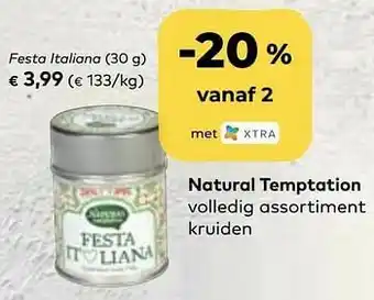 Bio Planet Natural temptation festa italiana aanbieding