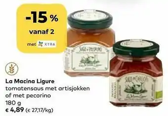 La macina ligure tomatensaus met artisjokken of met pecorino