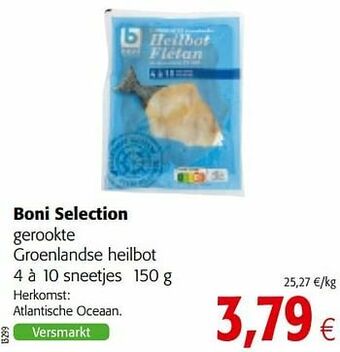 Colruyt Boni selection gerookte groenlandse heilbot aanbieding