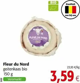 Colruyt Fleur du nord geitenkaas bio aanbieding