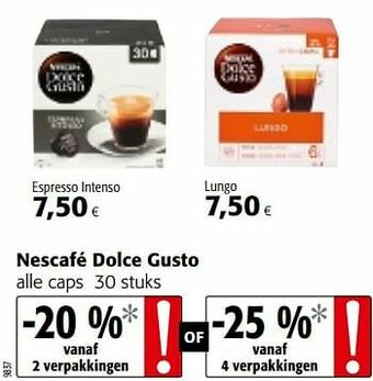 Colruyt Nescafé dolce gusto alle caps aanbieding