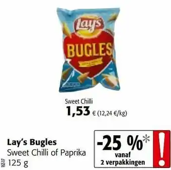 Colruyt Lay’s bugles sweet chilli of paprika aanbieding