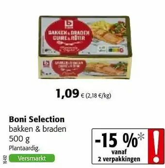 Colruyt Boni selection bakken + braden aanbieding