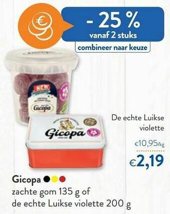 OKay Gicopa de echte luikse violette aanbieding