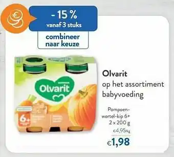 Olvarit pompoenwortel-kip 6+