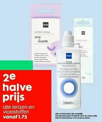 HEMA Lenzen en vloeistoffen aanbieding