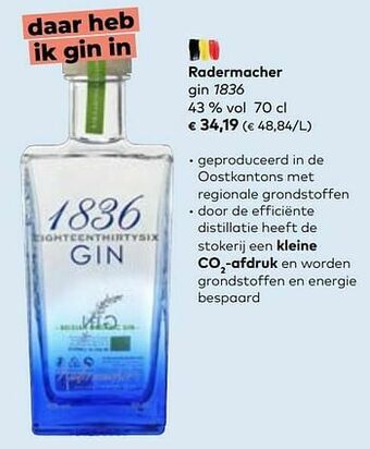 Radermacher gin 1836