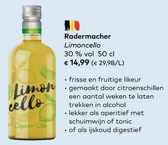 Bio Planet Radermacher limoncello aanbieding