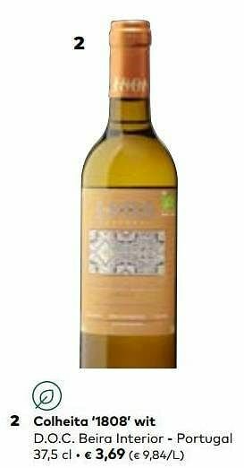 Colheita 1808 wit d.o.c. beira interior - portugal