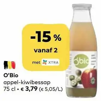 Bio Planet O’bio appel-kiwibessap aanbieding