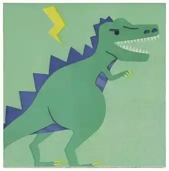 HEMA HEMA Servetten 24x24 Papier Dino - 20 Stuks aanbieding