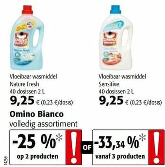 Colruyt Omino bianco volledig assortiment aanbieding