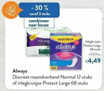 OKay Always inlegkruisjes protect large aanbieding