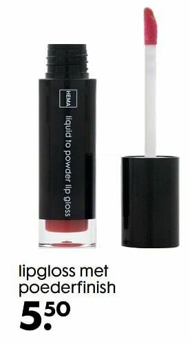 HEMA Lipgloss met poederfinish aanbieding