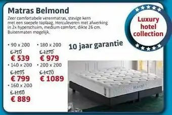 De Matrassenkoning Matras belmond aanbieding