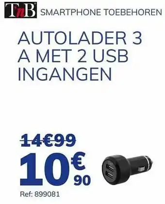 Auto5 Autolader 3 a met 2 usb ingangen aanbieding