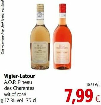 Colruyt Vigier-latour a.o.p. pineau des charentes wit of rosé aanbieding