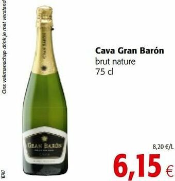 Colruyt Cava gran barón brut nature aanbieding