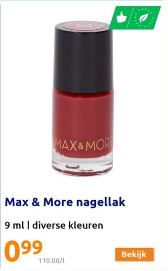 Action Max & More nagellak 9 ml aanbieding