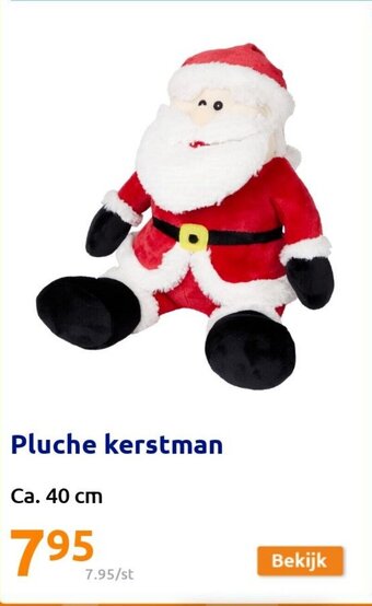 Action Pluche kerstman 40 cm aanbieding
