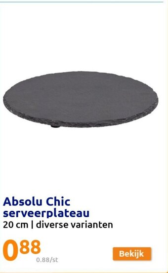 Action Absolu Chic serveerplateau 20 cm aanbieding