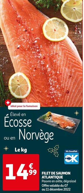 Auchan Filet De Saumon Atlantique aanbieding