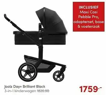 Baby & Tiener Joolz day+ brilliant black 3-in-1 kinderwagen aanbieding