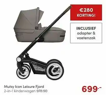 Mutsy icon leisure fjord 2-in-1 kinderwagen