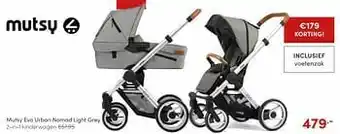 Baby & Tiener Mutsy evo urban nomad light grey 2-in-1 kinderwagen aanbieding