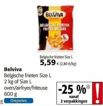 Colruyt Belviva belgische frieten size l of size l oven-airfryer-friteuse aanbieding