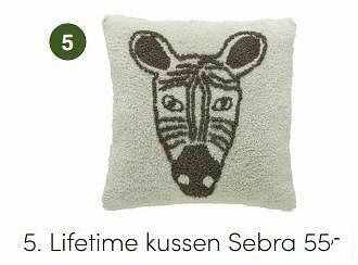 Baby & Tiener Lifetime kussen sebra aanbieding