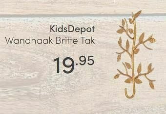 Baby & Tiener Kidsdepot wandhaak britte tak aanbieding