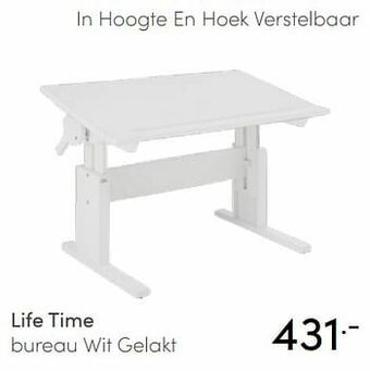Baby & Tiener Life time bureau wit gelakt aanbieding