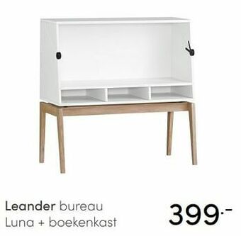 Baby & Tiener Leander bureau luna + boekenkast aanbieding