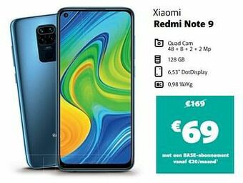 Base Xiaomi redmi note 9 aanbieding