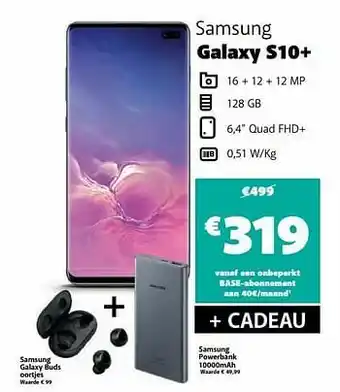 Base Samsung galaxy s10+ aanbieding