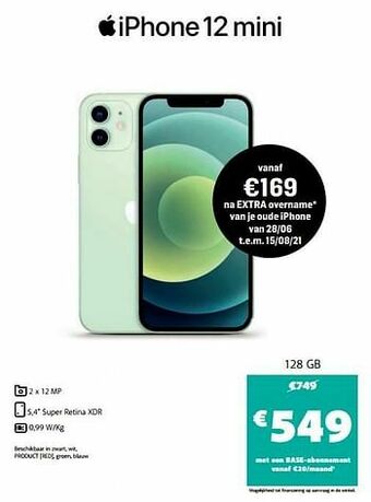 Base Apple iphone 12 mini 128 gb aanbieding