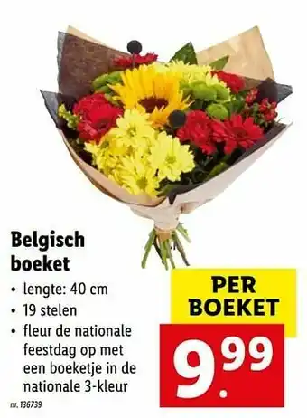 Lidl Belgisch boeket aanbieding